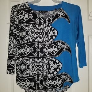 Blouse with unique paisley pattern